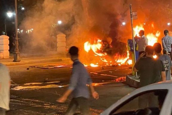 Protests in Sabzevar, northern Iran, on September 20, 2022
