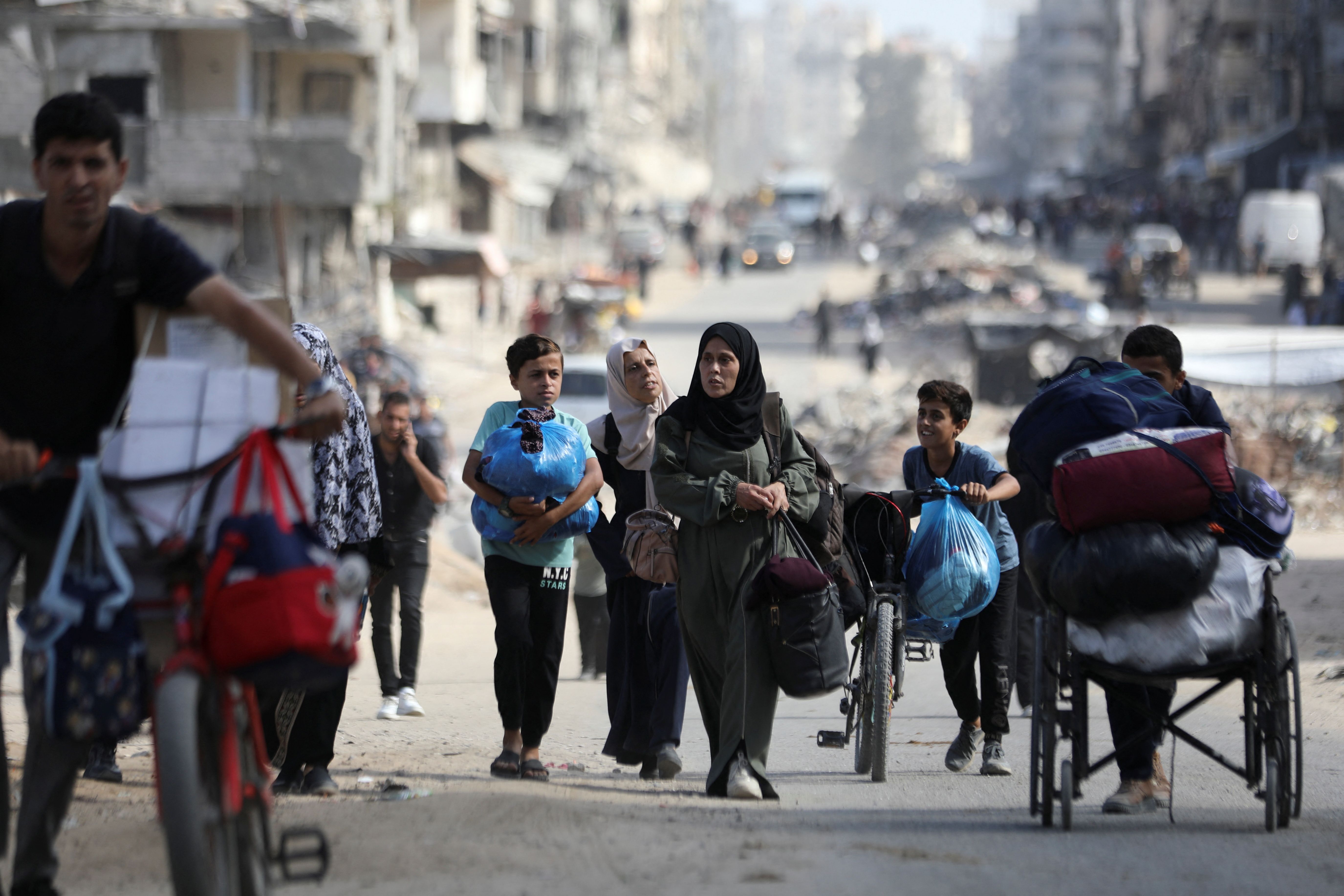 آوارگان فلسطینی در شمال نوار غزه، ۲۱ مهر 