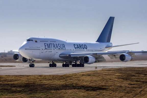 The Mahan Airlines Boeing 747 operating for Venezuela