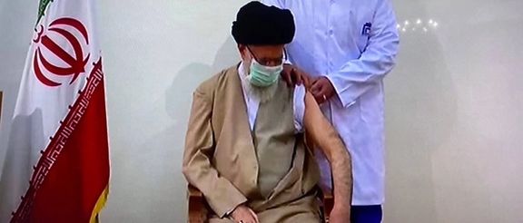 رهبر جمهوری اسلامی واکسن کرونا زد