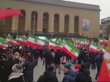 Iranian protesters rally in Milan, Italy on November 26, 2022
