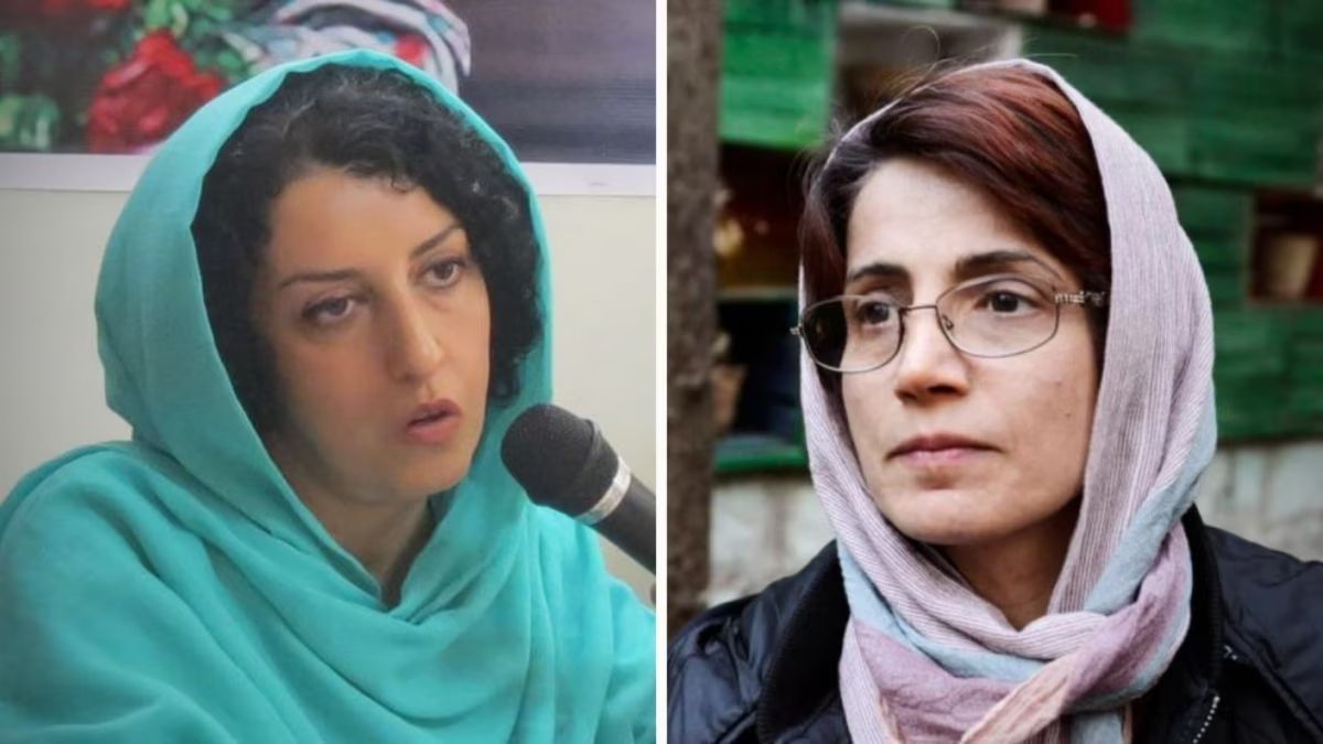 Prominent Iranian human rights activists Narges Mohammadi (left) and Nasrin Sotoudeh  (undated)
