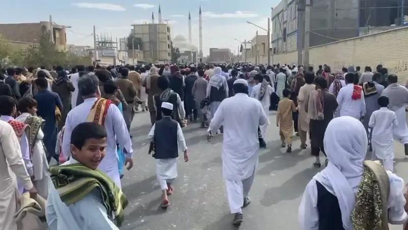 Baluch protesters in Zahedan in November 2022