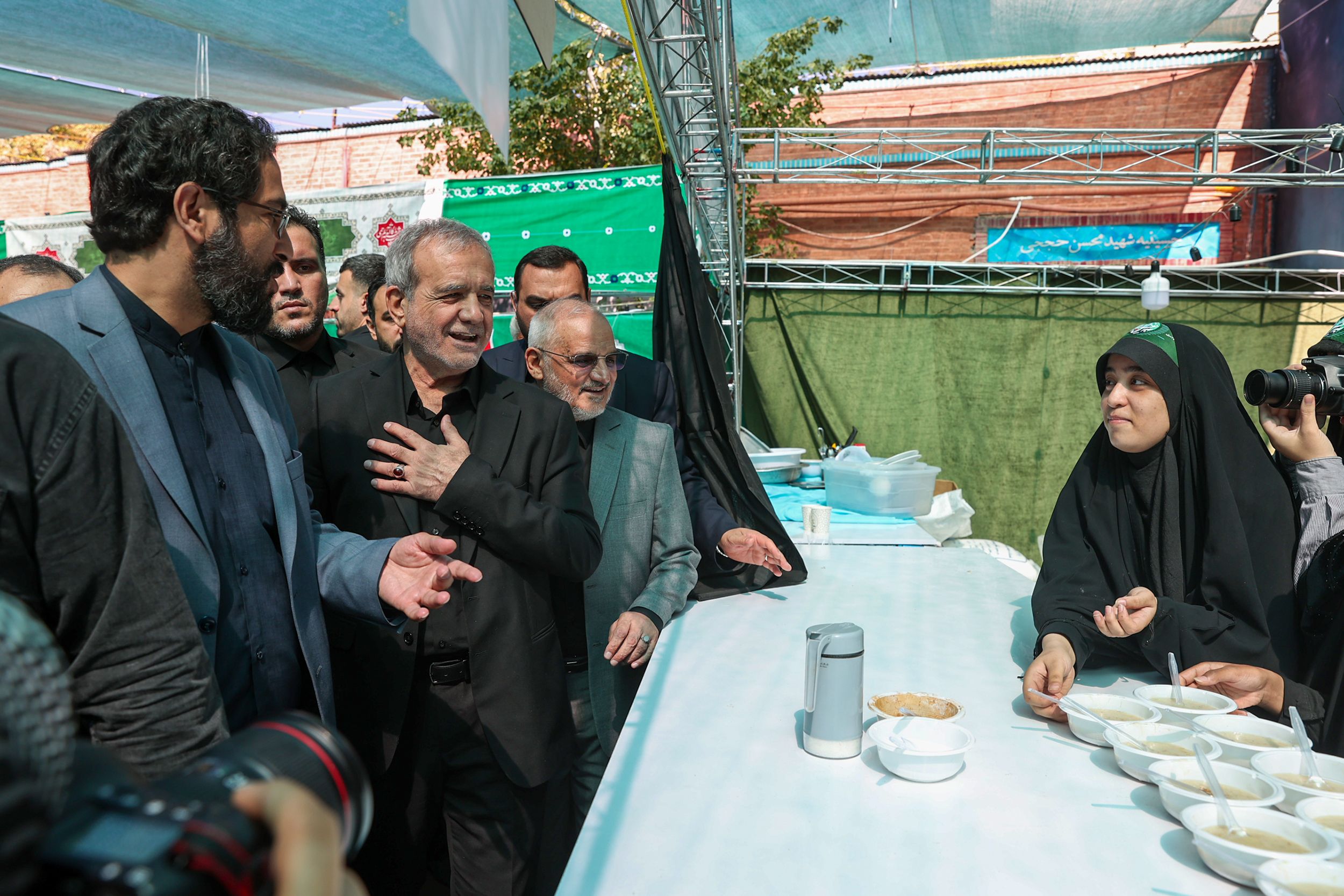 Iranian President Masoud Pezeshkian during a visit in Mashhad (September 2024)