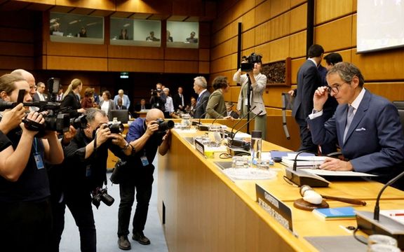 International Atomic Energy Agency (IAEA) Director General Rafael Grossi waits for the start of an IAEA board of governors meeting in Vienna, Austria, June 5, 2023.
