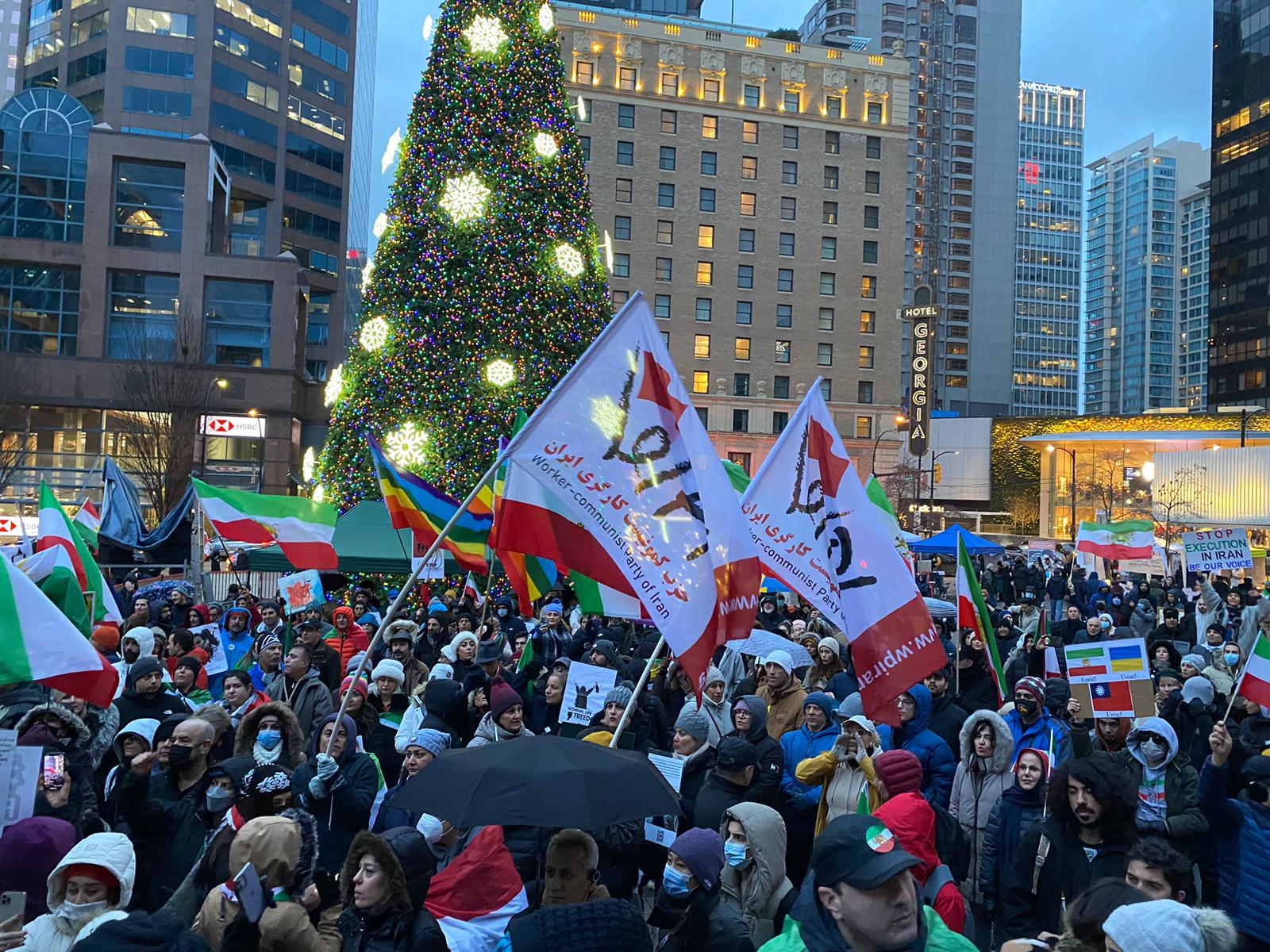 اعتصامات وتجمعات ومظاهرات حاشدة للإيرانيين في مختلف أنحاء العالم دعما للانتفاضة الشعبية