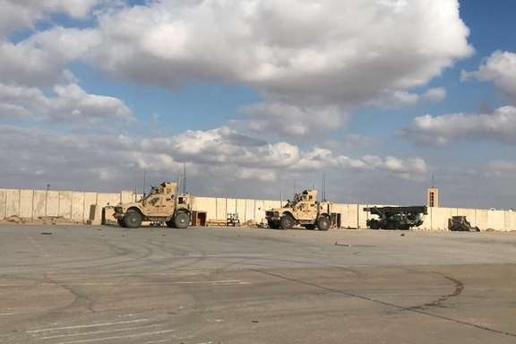 The perimeter of the Ain Al-Asad airbase in Iraq