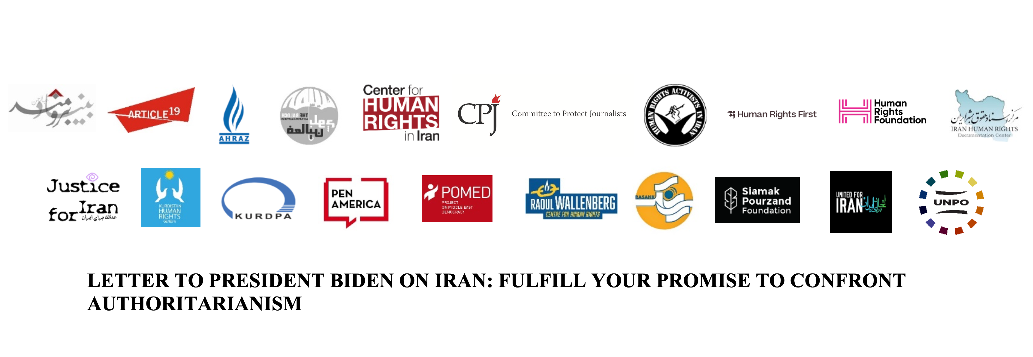 Twenty Rights Groups Call On Biden To Confront Iran’s Authoritarianism 