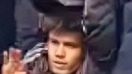 A video grab reportedly showing the assailant in Tuesday attack. April 5, 2022