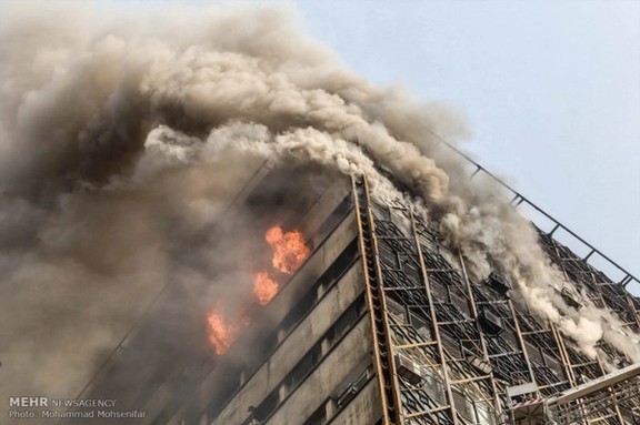 Tehran’s high-rise Plasco Building that collapsed after a blaze in January 2017