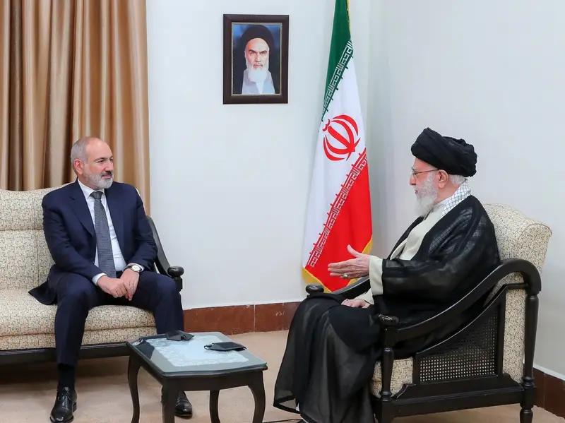 Iran's Khamenei meeting with Armenia PM Pashinyan in Tehran on July 39, 2024