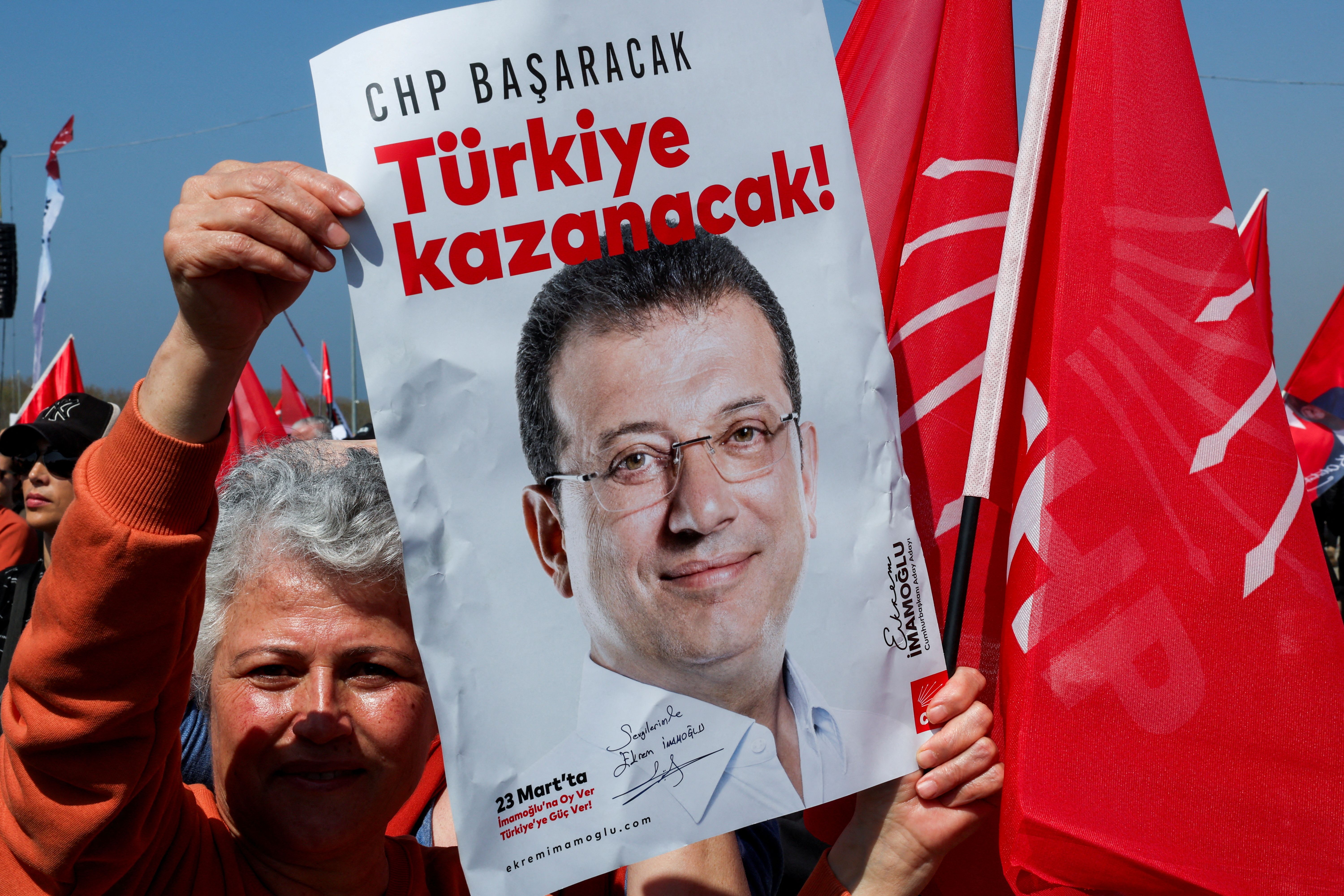 تظاهرات حامیان اکرم امام‌اوغلو در استانبول، ۹ فروردین