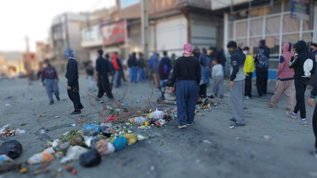 Protesters in Marivan