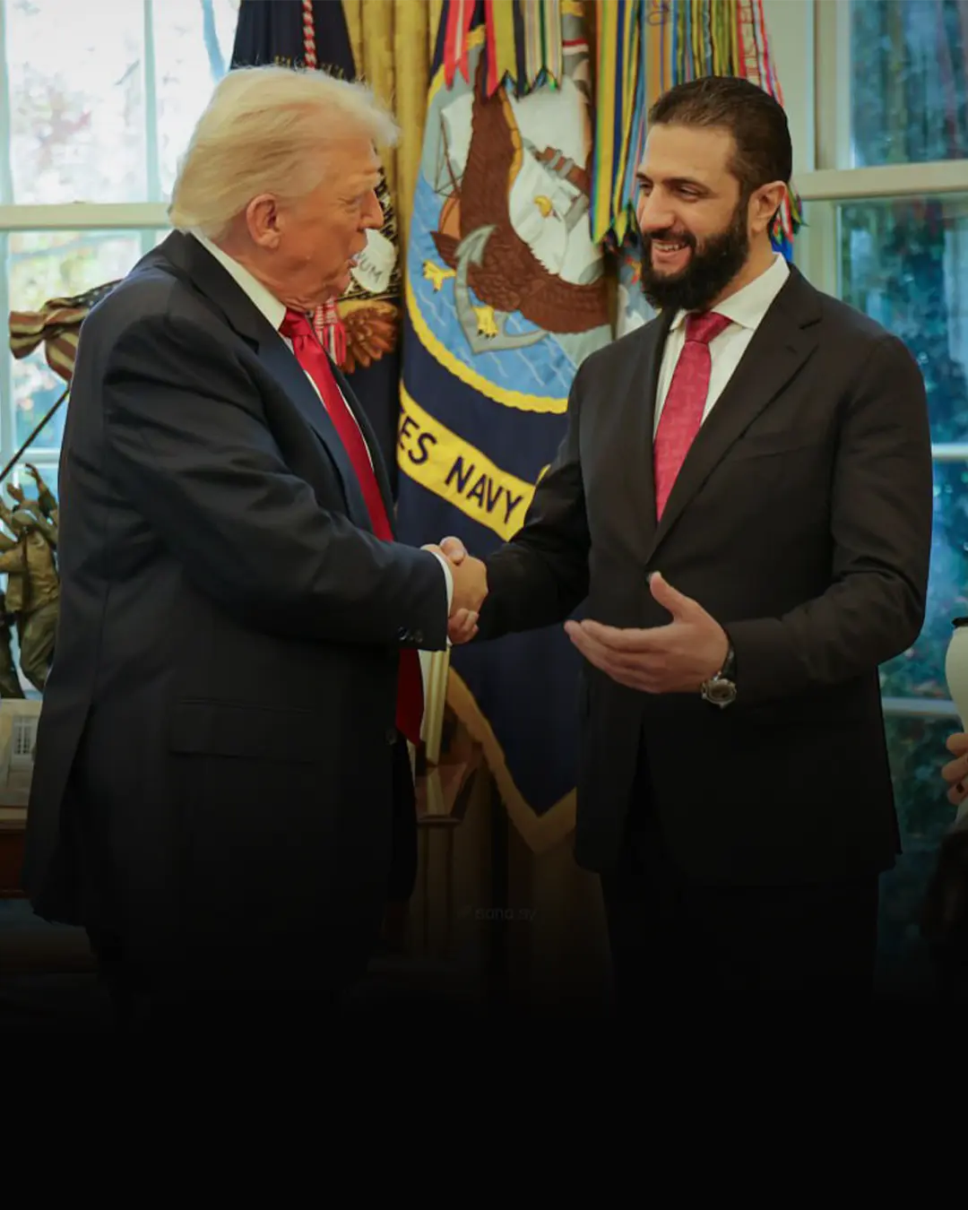 همزمان با دیدار ترامپ و الشرع، واشینگتن اجرای «تحریم‌های سزار» علیه سوریه را متوقف کرد