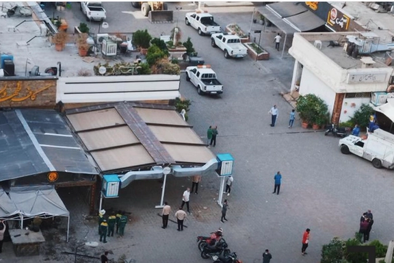 The aftermath of municipality’s forces demolishing businesses in Tehran’s Ekbatan district
