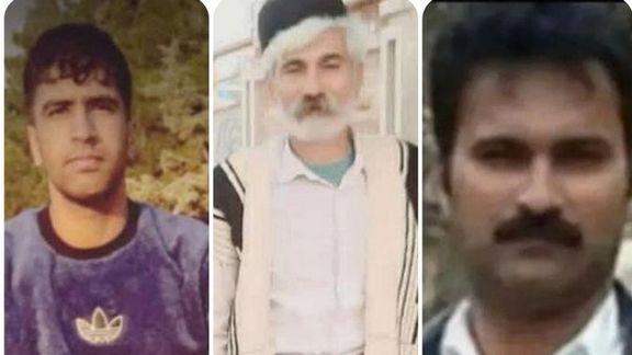 The three victims killed by security forces in Iran.