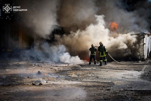 Firefighters work at the site of a Russian missile strike, amid Russia's attack on Ukraine, in Odesa region, Ukraine August 26, 2024.