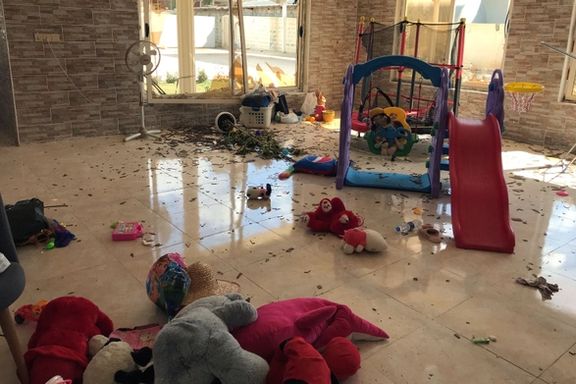 The interior of a villa that presumably was used by Israeli intelligence. Photo by Reuters