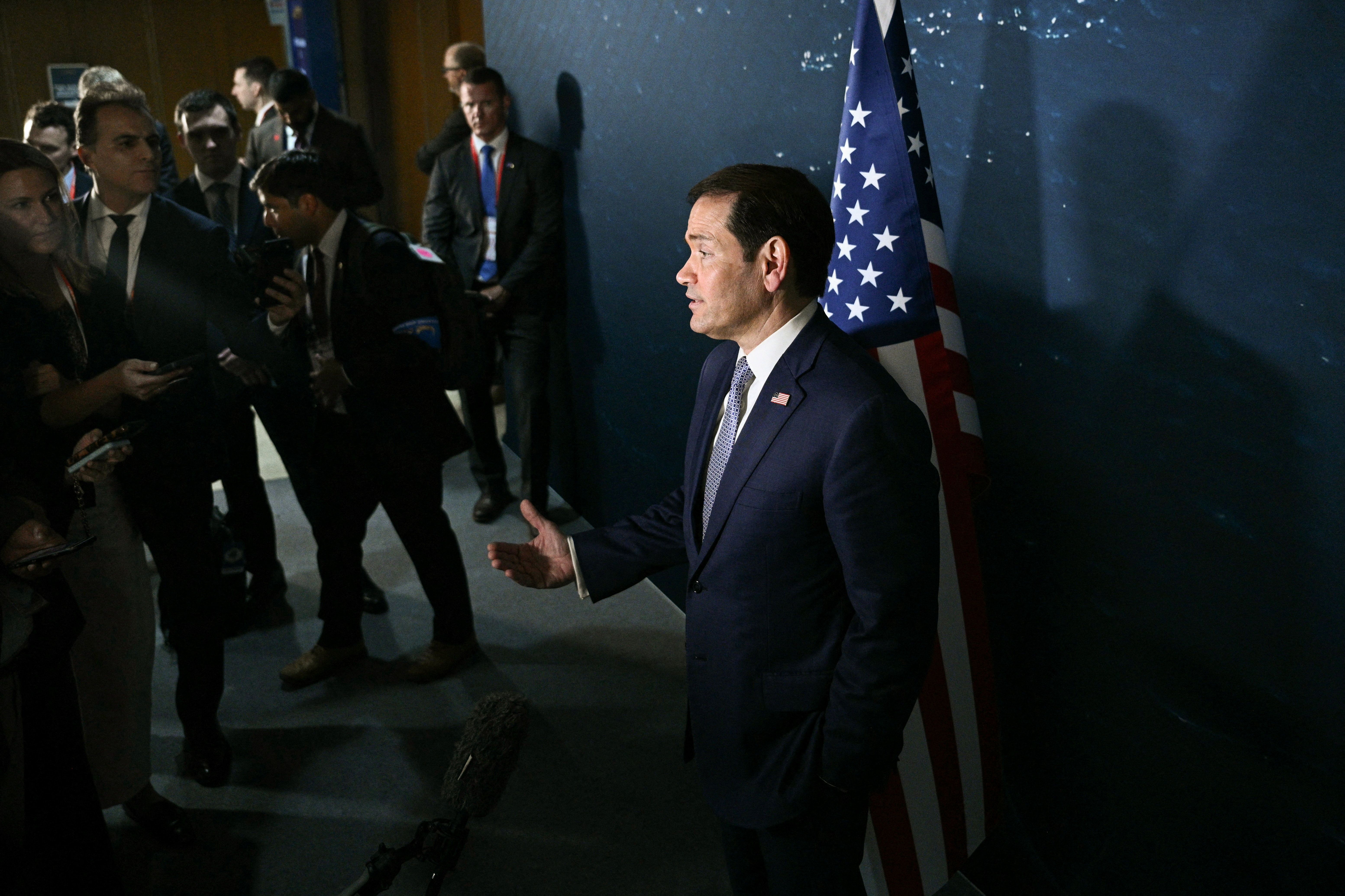 Rubio says US will strike Iran shipping threats, remains open to diplomacy