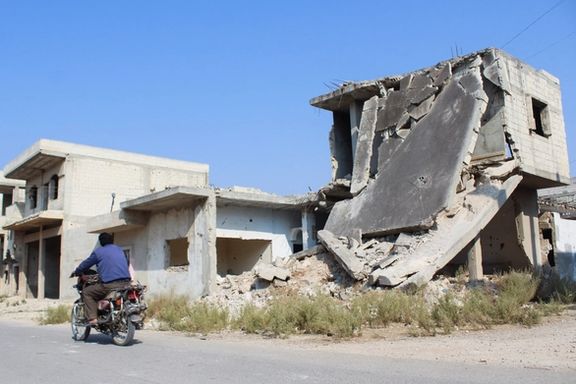 ویرانیهای به جا مانده از درگیریهای پیشین در حمص، ۱۷ آبان