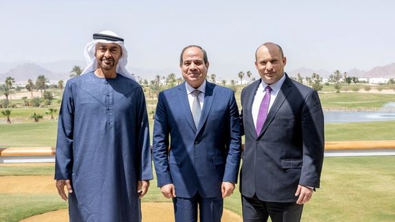 Leaders of UAE, Egypt and Israel in Sharm el-Shaikh. March 22, 2022