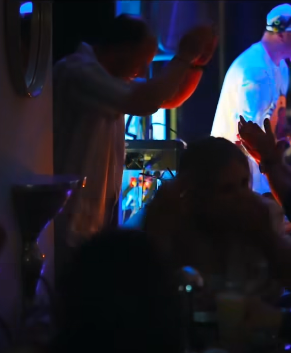 A man dancing in a night club in Tehran