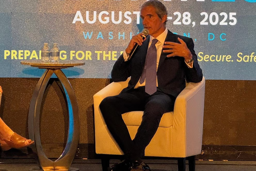 IAEA Director Rafael Grossi at the annual meeting of the Institute of Nuclear Materials Management is in Washington DC, August 26