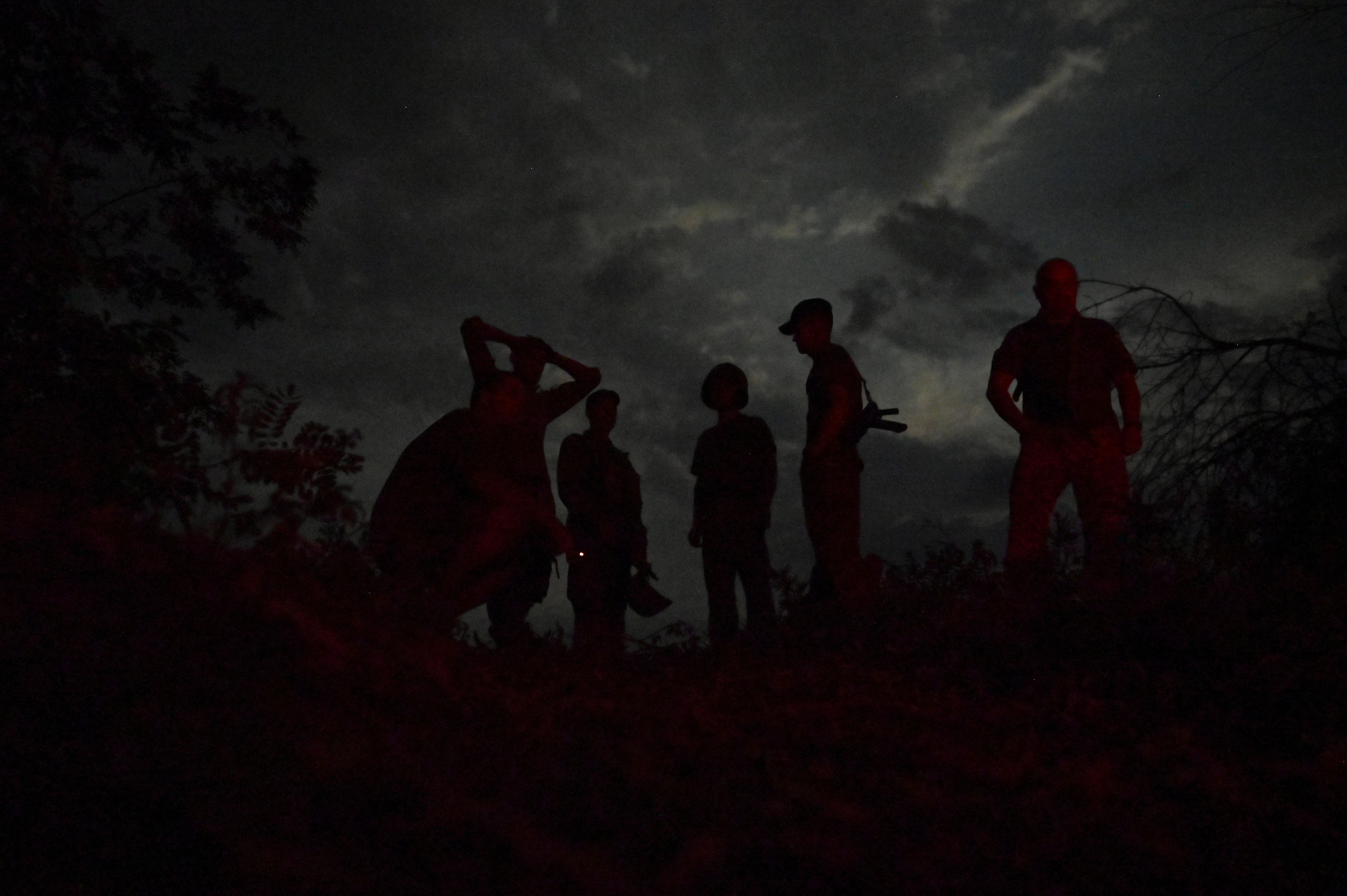 نظامیان اوکراینی در نزدیکی خط مقدم نبرد با روسیه، زاپوریژیا، ۳۱ تیر