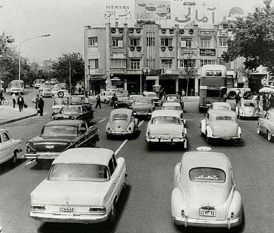 Traffic in Tehran circa 1960