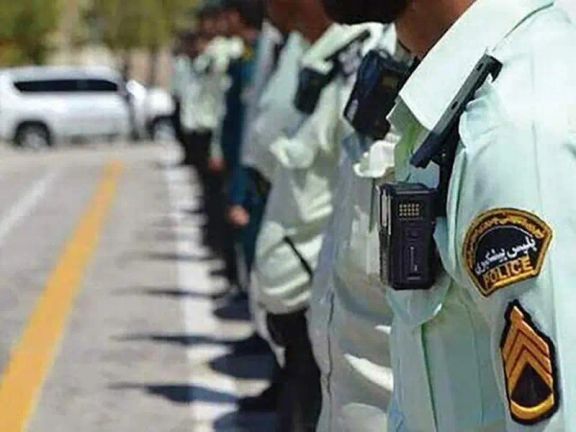 Iranian police officers in Tehran