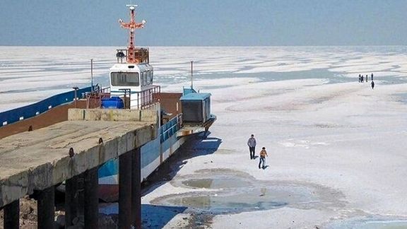 A view from Lake Urmia (Orumiyeh), near Western Azarbaijan Province capital of the same name
