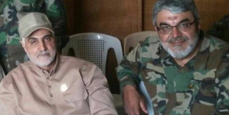 IRGC Commander Rahim No’i Aghdam (right) and former Quds Force commander Qassem Soleimani  (undated)