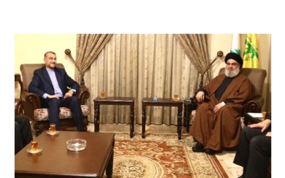 خبرگزاری فارس: امیرعبداللهیان به حسن نصرالله درباره اعتراضات سراسری ایران گزارش داد