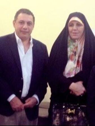Nizar Zakka with  Shahindokht Molavardi, who was Vice President for Women and Family Affairs .
