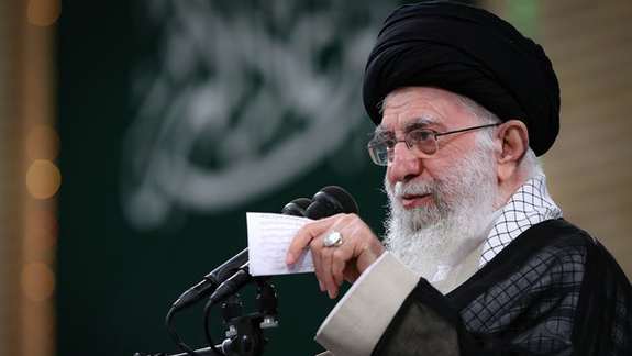 Iran's Khamenei speaking to tribal representatives on June 12, 2022