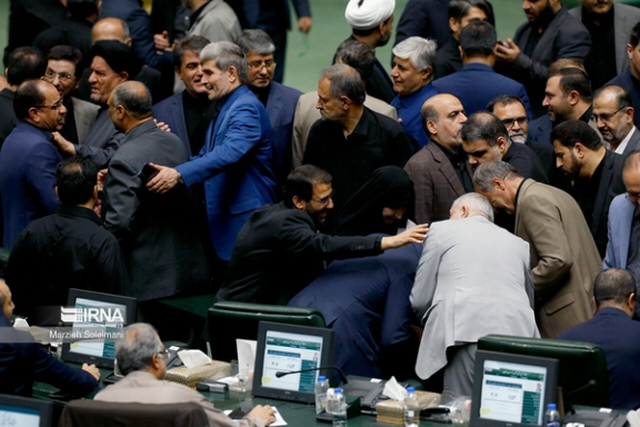 A session of the Iranian parliament on July 24, 2023