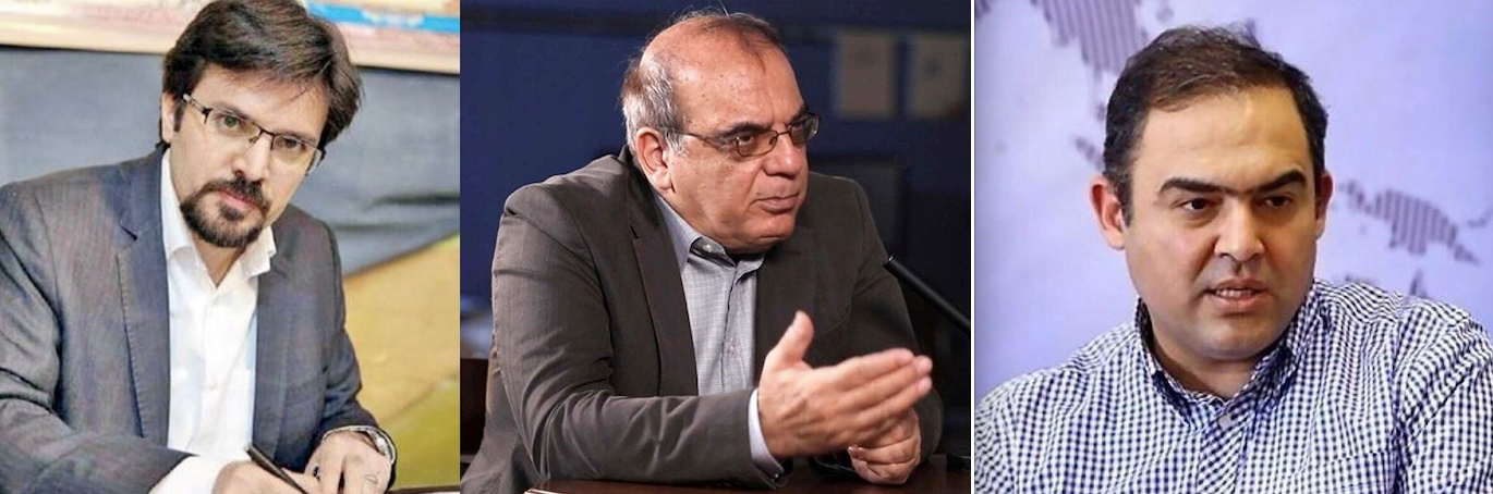 (From left) Yashar Solatni, Abbas Abdi, Hossein Dehbashi