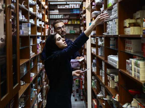 Staff prepare prescriptions at a pharmacy in Tehran, April 23, 2026