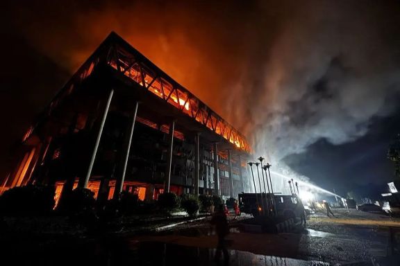 IRIB Glass Building in Tehran after an Israeli strike on June 17, 2025