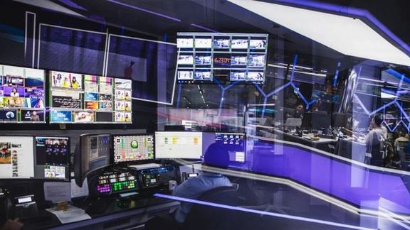 Iran International's broadcast operation in its London studios