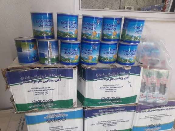 Cartons of baby formula