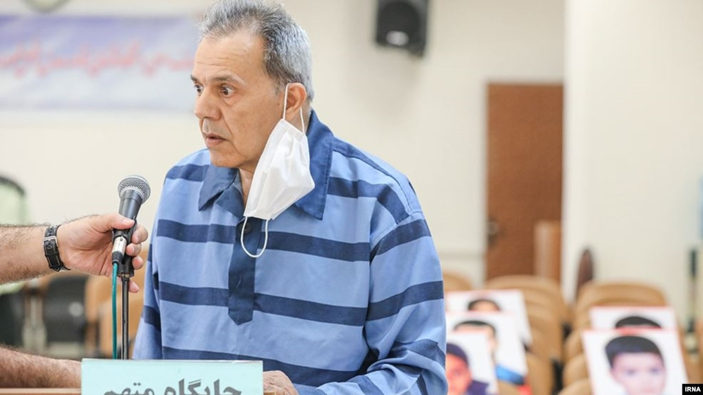 German-Iranian citizen Jamshid Sharmahd during his trial in Iran