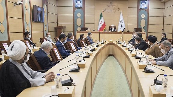 A session of the Guardian Council, an appointed and constitutionally mandated 12-member council that wields considerable power and influence in the Islamic Republic of Iran, including supervision of elections