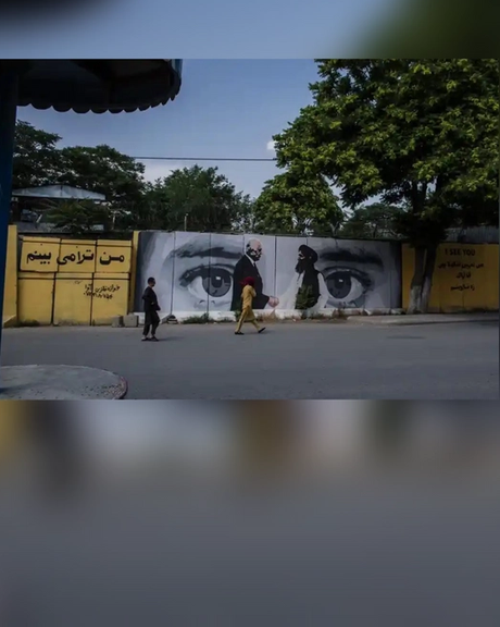 طالبان رنگ کردن روی نقاشیهای دیواری را آغاز کرد