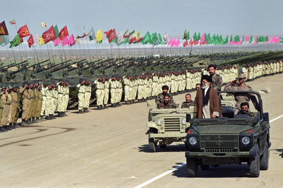 Iran’s ruler Ali Khamenei during a military drill of the Revolutionary Guards (IRGC)