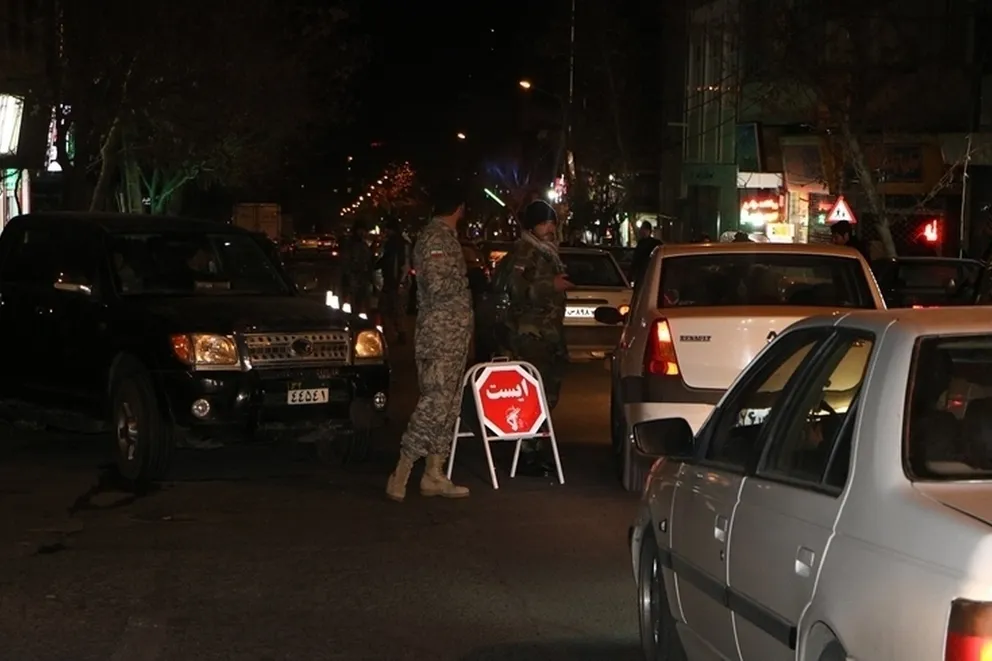 A security checkpoint in Iran