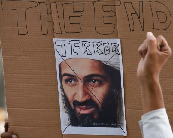 A picture of Bin Laden at a pro-US rally in India in 2001