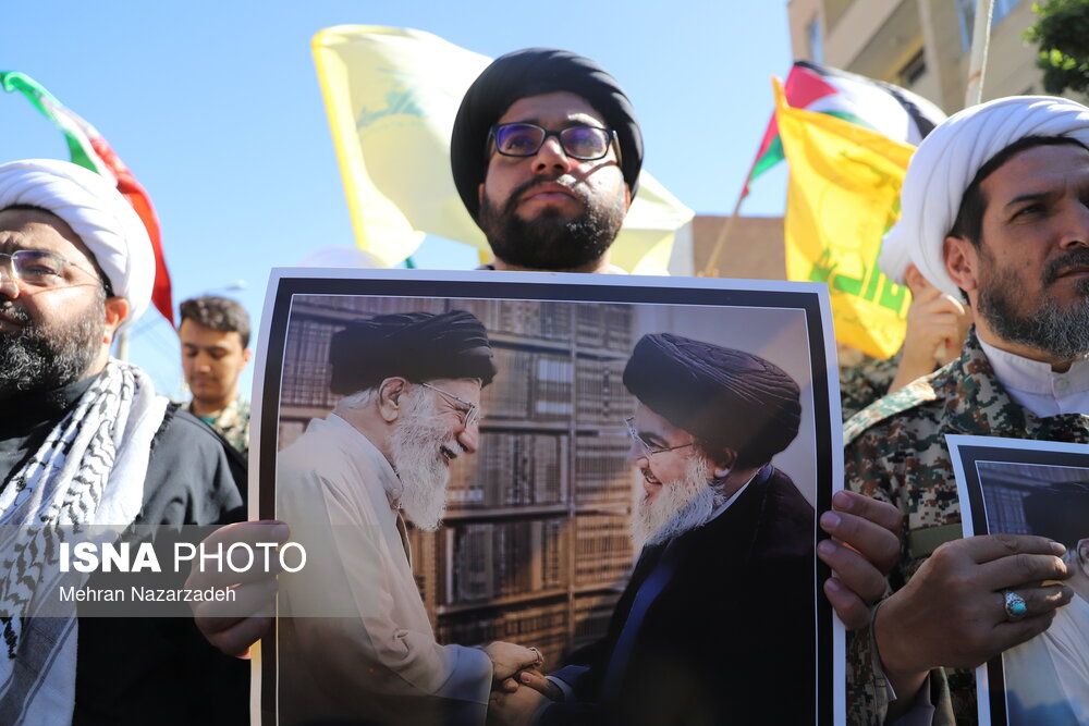 تجمع در تبریز در واکنش به  کشته شدن حسن نصرالله