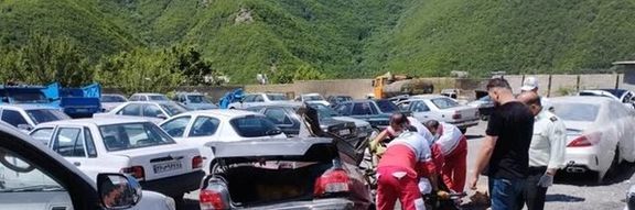 هلال احمر مازندران: دو نفر بر اثر ریزش کوه در منطقه هریجان محور کندوان جان باختند