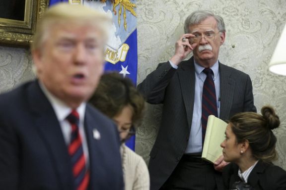 John Bolton in the White House in May 2018